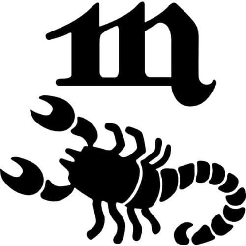 CS-10496# Scorpio Zodiac Sign (2) Vinyl Decal Car Sticker Waterproof Auto Decors on Bumper Rear Window