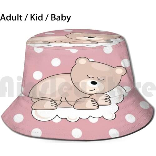 Small Sleeping Teddy Bear Sun Hat Foldable UV Protection Teddy Funny Panda Bear Panda Bear Teddy Bear Pandas Baby Panda