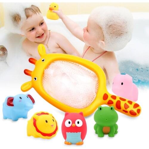 Baby Bath Toys Shark Fishing Water Play Toys Squeeze Water Spray Change Color Children Bathing Bathing Fishing Toys