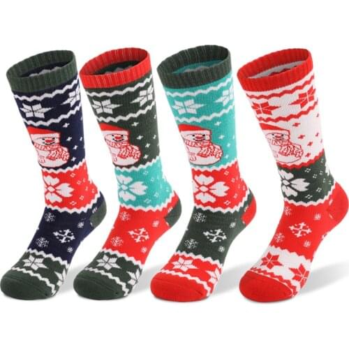 Children Socks Ski Socks Kids Keep Warm Thermal Socks Christmas Gift Winter Sports Skiing Long Thicken Cotton Socks