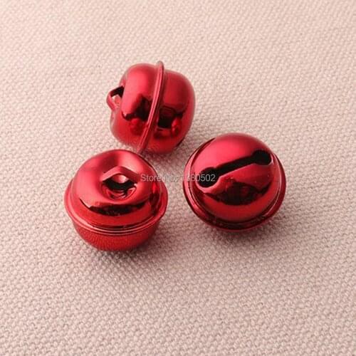 50pcs/lot 18mm Red Color Metal Iron Jingle bell Christmas Bell DIY Wedding Party Jewelry Decoration
