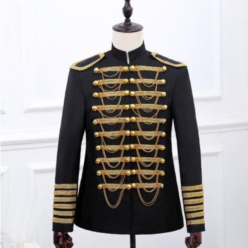 Men suits designs european court stage costumes for singers men blazer dance clothes jacket star style dress vintage inlaid gold