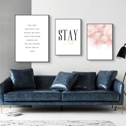 Letters Landscape Nordic Poster Canvas Print Painting Wall Art Living Room Home Decoration