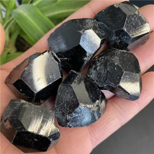 Natural Quartz Crystal Black Tourmaline Original Stone Energy Healing Mine Mark Collection Home Decoration Gift