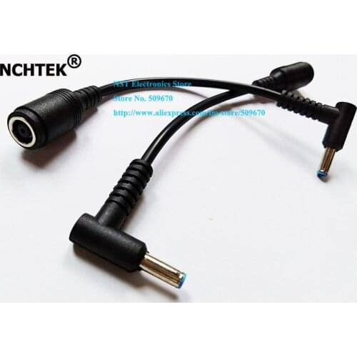 NCHTEK 90 Degree Angled DC 4.5x3.0mm Male to DC 7.4x5.0mm Female Plug For Laptop Connector Cable 15CM/Free Shipping/1PCS