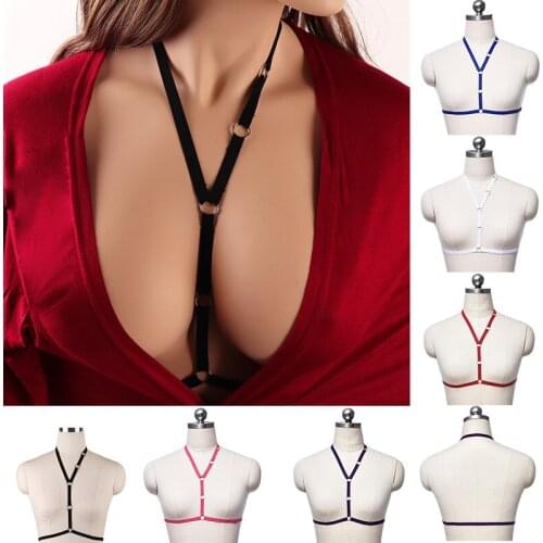 Simple gothic color underwear female body straps adjustable tops bondage underwear sexy suspenders daily carnival wear