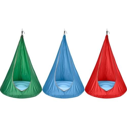2021 NewPortable Swing Home Child Hammock Chair Kids Swing Pods Single Person Outdoor Indoor All Season Hanging Seat