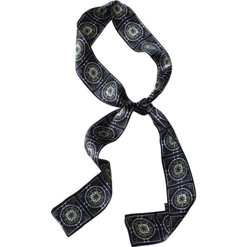 Compass Print New Arrival Scarf Natural Silk Choker Lady Wraps Personalized Decorative Women Double Side Scarves CJ59