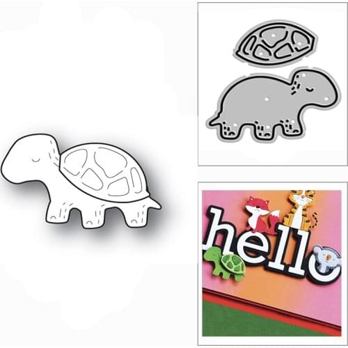 New Christmas Tortoise Animal Friends 2020 Metal Cutting Dies for DIY Scrapbooking Decorative Embossing and Card Making No Stamp