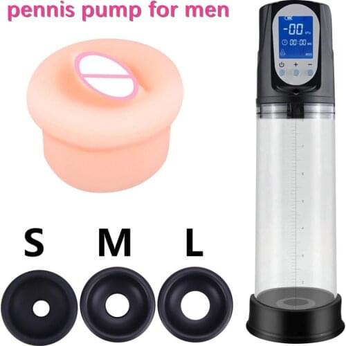 Bigger New Penis Dick Pump Automatic Electric Enlarger Vacuum Man Enhancement Enlargement Male Masturbator USB Rechargeable
