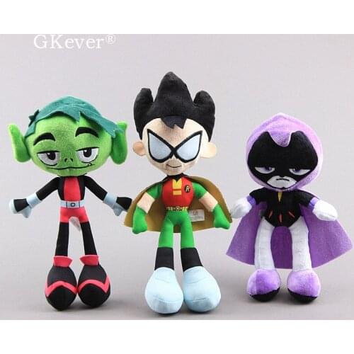 24-30 CM Anime Teen Beast Boy Plush Toys Doll Peluche New Arrivals Bat Man Stuffed Animals Toys Baby Kids Birthday Gift