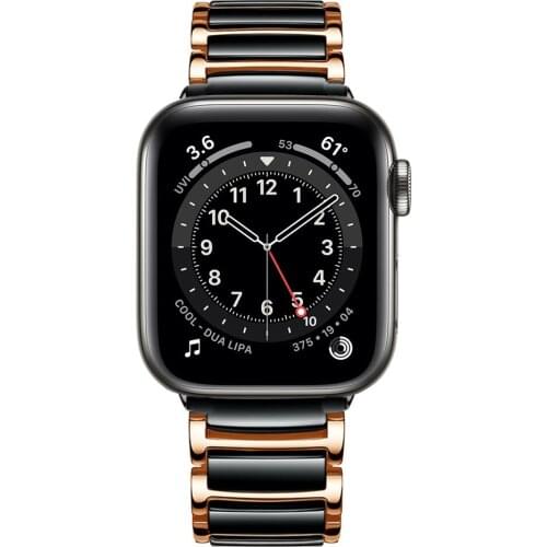 Ceramic strap for Apple watch 6 5 4 SE 44mm 40mm Men/Women Replacement bracelet wristband for iwatch 3 2 1 42mm 38mm metal strap