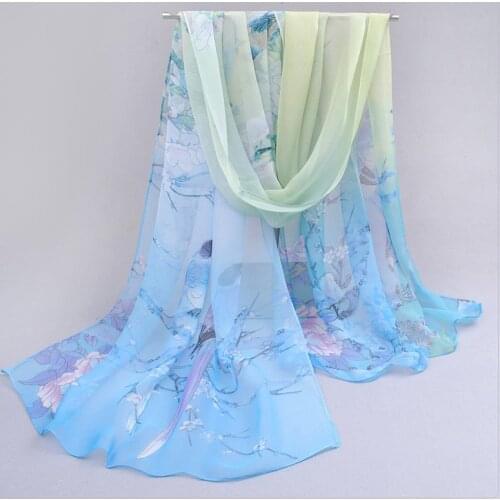Cachecol feminino rushed cachecol 2020 skull of spring and autumn thin polyester chiffon silk women summer sun scarves shawl xqm