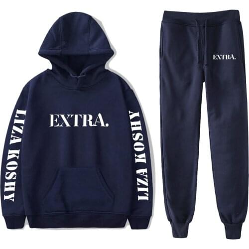 WAWNI Liza Koshy Hoodie Sweatshirt Two Piece Suit Cotton Popular Loose Pullover Pants Harajuku Wtreetwear Sets Hip Hop Hot 2021