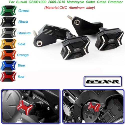 Motorcycle CNC Aluminum alloy Crash Puig Pads Frame Slider Protectors Guards For Suzuki GSXR1000 2009-2015 K9
