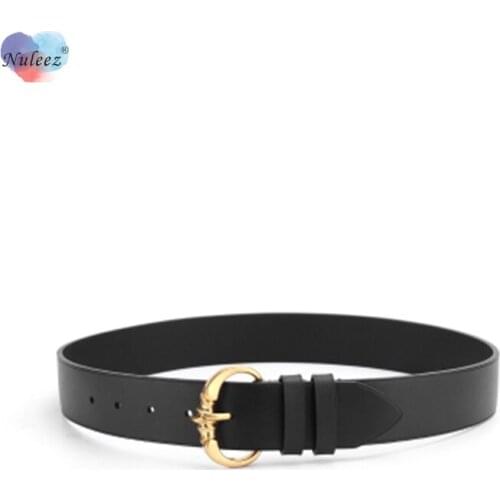 Dress accessory belt women fashion decoration lady wearing genuine cowhide luxury hardware belt 5.0cm
