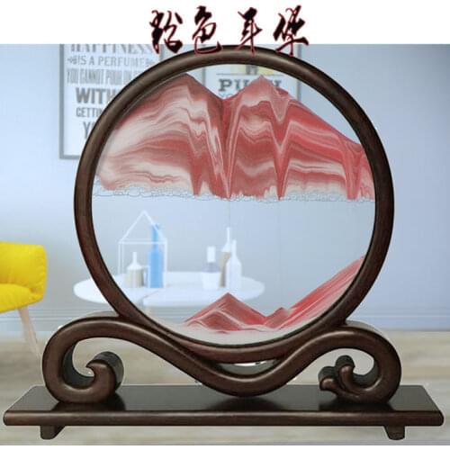 Liquid sand frame moving sand gift landscape painting glass photo office desk art home decoration flowing picture
