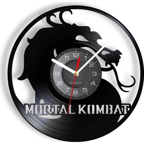 Evil Dragon Mythical Creature Modern Wall Clock Magic Fantasy Home Decor Vinyl Record Legend Vintage Music Handicraft Artwork