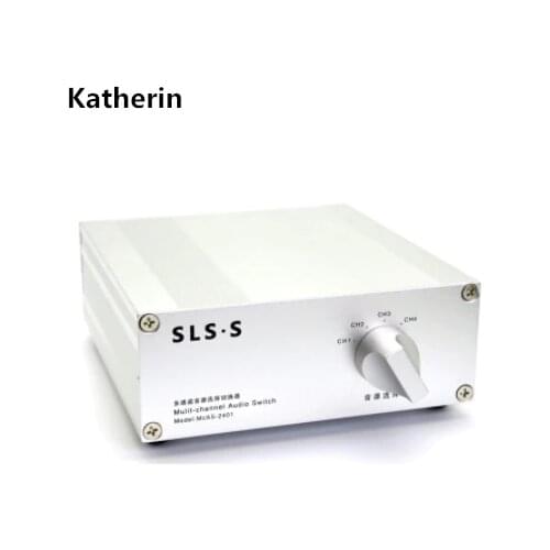 2019 4 Input 1/5 Input 1 Output Lossless stereo audio source signal selection switching splitter with RCA T0196