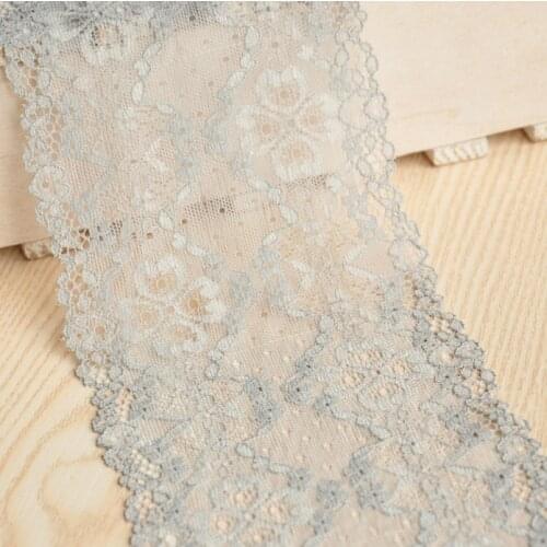 5 Meters Elastic Lace Trim Black Lace Fabric for Garment Sewing Crafts Decoration Lace Handmade Accessories 22CM
