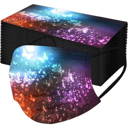 50PC Adult Face Cover mascarillas Faceshield Skin Care Mouth Cover Disposable Butterfly 3Ply Breathable Unisex maseczki na twarz