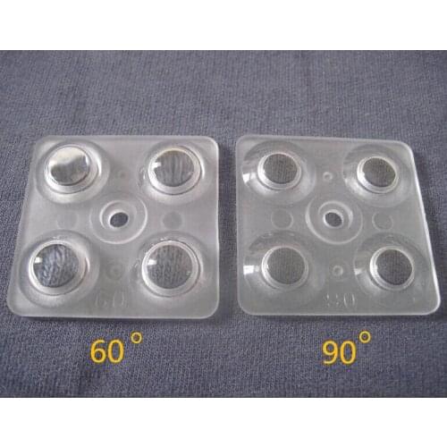 #AIH-37 High quality led lens, 3030 lens, 60 degree Size: 37X37X7mm, 90 degree size: 37X37X4.6mm, PMMA