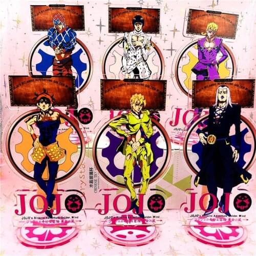 Anime Jojos Bizarre Adventure Golden Wind Transparent Acrylic Stand Figure Desktop Decoration Collection Model Toy Cosplay Doll