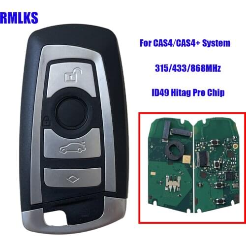 4 Button Remote Car Smart Card Auto Remote Key 315/433/868MHz For BMW 5 7 Series CAS4 System