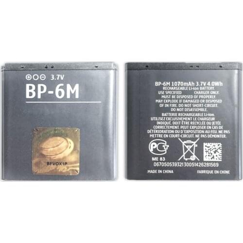 BP-6M Mobile Phone Battery For NOKIA N93 N73 9300 6233 6280 6282 3250 6151 6234 6288 9300i N77 6151 6290 N93S