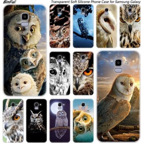 Hot colorful owls Soft Silicone Phone Case For Samsung Galaxy J8 J6 J4 2018 J2 Core J5 J6 J7 Prime J3 2016 2017 EU J4 Plus Cover