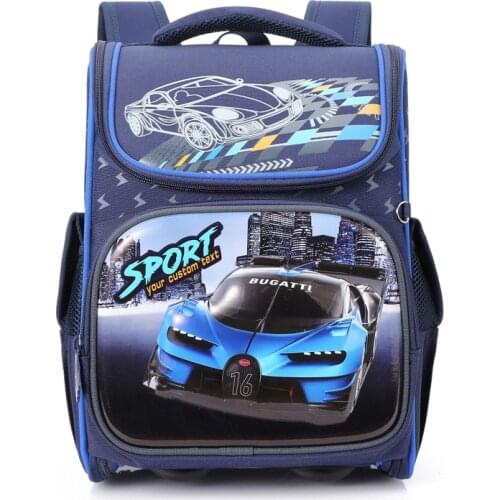 Top Quality Kids Backpacks Gilrs Boys 3D Car Tank Orthopedic Primary Backpack Children School Bags Boys Satchel Knapsack Mochila