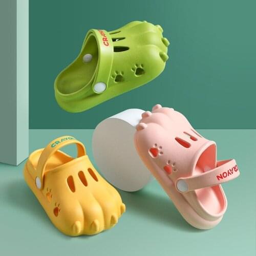 Three dimensional dinosaur claw hole shoes EVA slippers for children