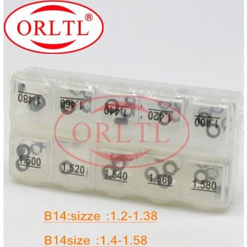 ORLTL B14 (B14:sizze :1.2-1.38mm) Diesel Fuel Adjusting Washers Shims Gasket Size B14size :(1.4-1.58mm) 50PC