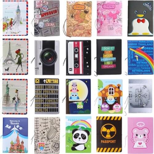Hot Sale Passport Holders Ticket Protector Document Bag Passport Cover Organizer 22 Kinds Of Travel Beauty Patterns