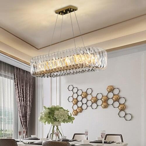 K9 crystal chandelier modern and simple for model room creative dining room lamp round bedroom lamp suspension lamp