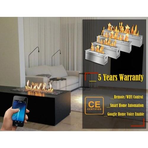 Inno-Fire 18 inch Long silver or black Wifi Remote control modern automatic ethanol electric fireplace inserts