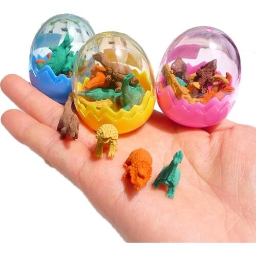 Dinosaur Egg Toy Eraser Simulation Mini Dinosaur Model Eraser Toy Boy Girl Learning Gift Student Prize Creative Dinosaur Eraser