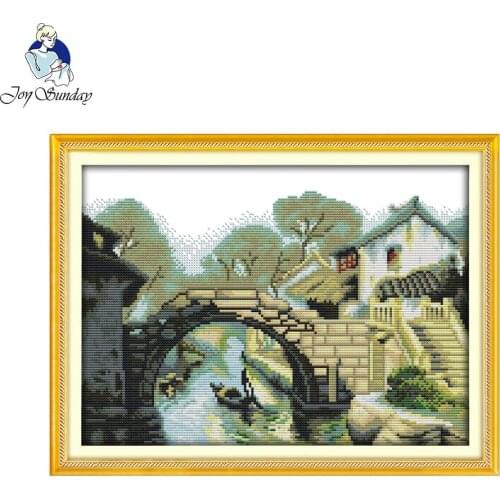 Joy Sunday Memory of Jiangnan Needlework Cross stitch Sets For Embroidery kits Precise Printed Patterns Counted Cross-Stitching