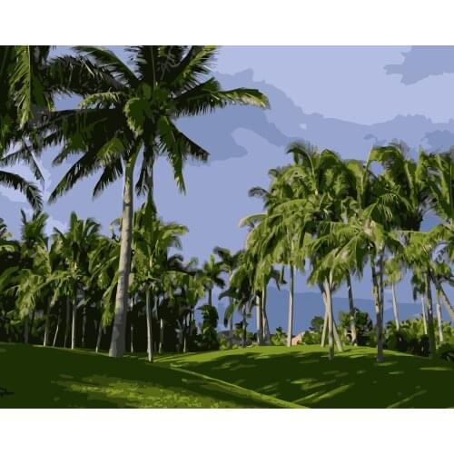 MaHuaf-i860 Yalong Bay Sanya Hainan Painting by numbers landscape DIY oil digital canvas painting wall pictures for living room