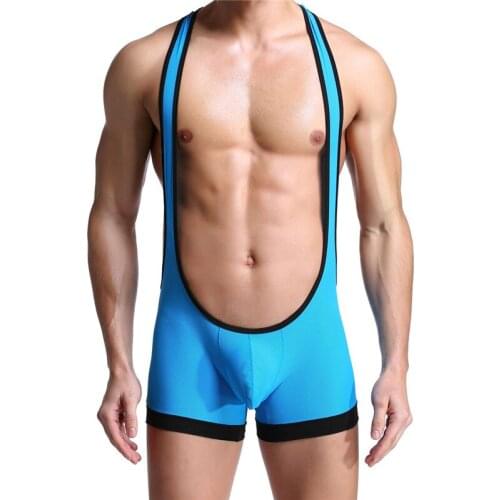 Men undershirts JumpSuit One-Piece Suits Smoothly Wrestling Singlet Breathable BodySuit Exotic Super Soft Spandex Undershirt
