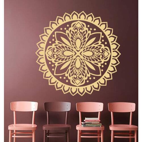 Creative Design Mandala Yoga Studio Art Wall Sticker Bohemian Decoration Living Room Bedroom Decals Home Decor Mural 4091