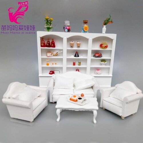 1:12 Doll house mini bookcase living room showcase display wine cabinet mini furniture for charm doll