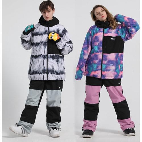 Ski Suit Men Women Ski Set Winter Outdoor Warm Breathable Windproof Waterproof Ski Jacket Pants Snowboard Suit New Ski Equipment