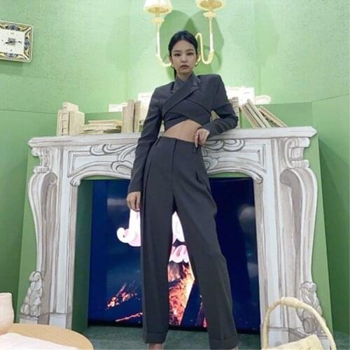 MONMOIRA 2020 Autumn Backless Hollow Out Women Suit Sexy Strappy Jennie Crop Tops Shirts Ladies cwj0105-5