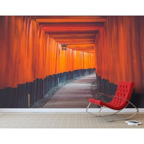 3D Photo Mural Fushimi Inari Shrine Wall Removable Wall Papers Kids Self-adhesive Vinyl Wall Sticker Art Home Decor Mural