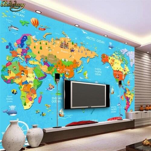 Beibehang Custom mural wall paper papel de parede 3d Wallpaper Cartoon children animal Kid Photo Wall Paper murals Home Decor