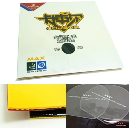 ITTF Approved NEW Reator Corbor Table Tennis rubber,Table Tennis cover / Pingpong rubber 2pcs/lot 1black + 1 RED