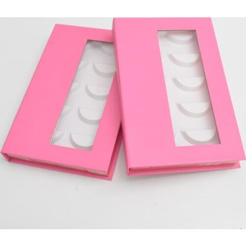 Wholesale 5pairs of False Lash Book Custom Your Private Logo Eyelash Packaging Box Fake 3D Mink Lashes Strip Package Cases Empty