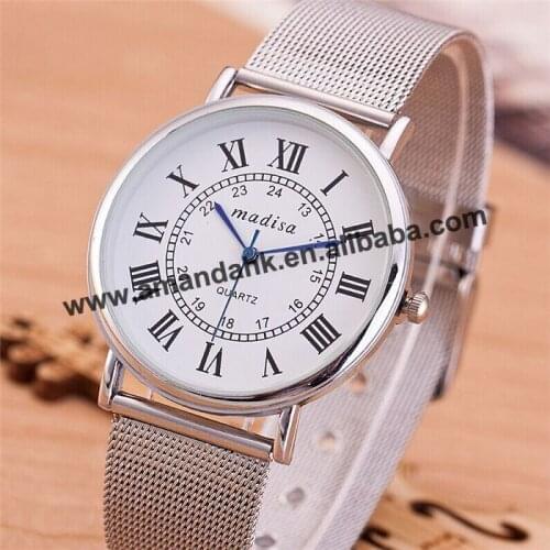 Wholesale New Silver Casual Quartz Watch Women Metal Mesh Stainless Steel Dress Watches Hot Sale Lady Wrist Watches
