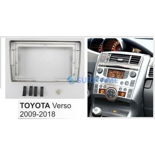 9 inch Car Fascia Radio Panel for TOYOTA Verso 2009-2018 Dash Kit Install Facia Console Bezel Adapter 9inch Plate Trim Cover